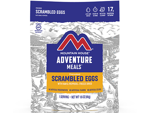 Mountain House Freeze Dried Camping Food (Model: Breakfast / Scrambled Eggs with Ham & Peppers)