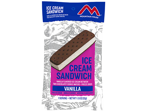 Mountain House Freeze Dried Camping Food (Model: Dessert / Vanilla Ice Cream Sandwich)