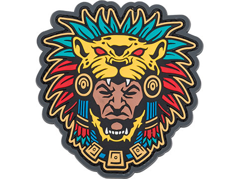 Mil-Spec Monkey Aztec Warrior Head 1 PVC Morale Patch (Color: Full Color)