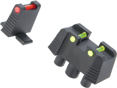 MITA Fiber Optic Sights for SIG Sauer ProForce M17 Series GBB Pistols (Type: Suppressor Height)