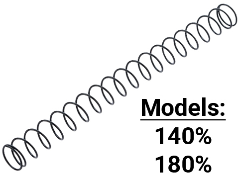 MITA Enhanced Steel Recoil Spring for Elite Force / UMAREX GLOCK 17, ISSC M22, SAI BLU, Lonewolf, & Compatible Airsoft Gas Blowback Pistols (Model: 140%)