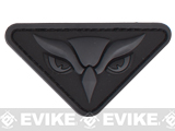 Mil-Spec Monkey Owl Head PVC Morale Patch (Color: Dark Ops)