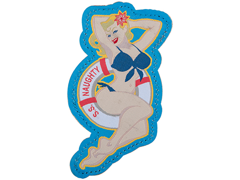 Mil-Spec Monkey SS Naughty Pinup Embroidered Morale Patch (Color: Full Color)