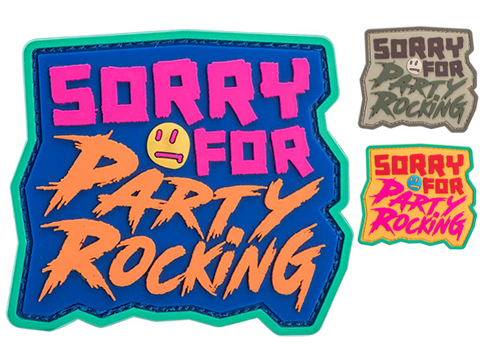 Mil-Spec Monkey Sorry For Party Rocking PVC Morale Patch (Color: Blue)