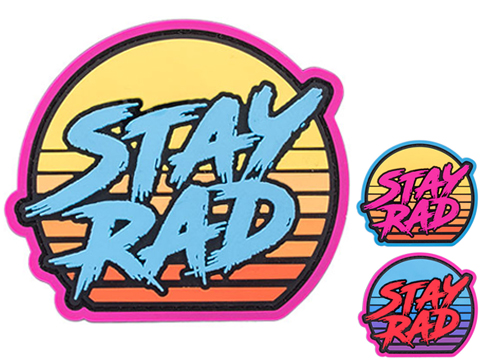 Mil-Spec Monkey Stay Rad Sunset PVC Morale Patch (Color: Blue)