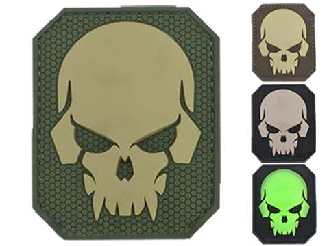 Mil-Spec Monkey Pirate Skull - Large PVC Morale Patch (Color: Glow in the Dark)