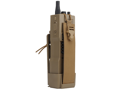 Matrix PRC-152 Dummy Radio & Speed Loader w/ Carrying Pouch & Dummy Antenna (Color: Tan / Functional Screen)