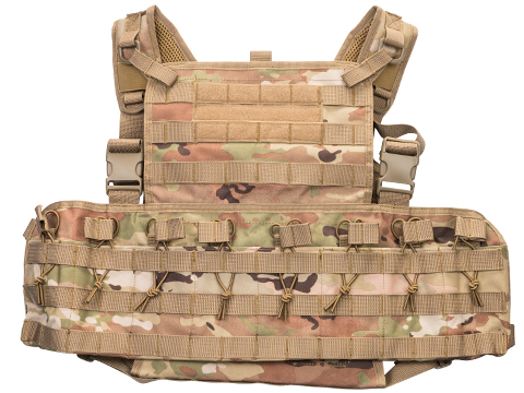 Matrix Modular MOLLE Chest Rig / Plate Carrier w/ Integrated Mag Pouches (Color: camo)