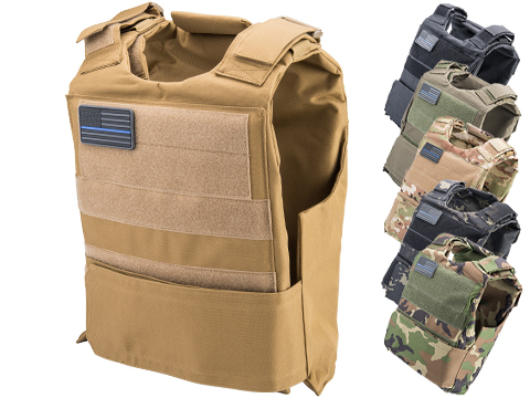 Matrix Heavy Duty Slick Body Armor Vest w/ Loop Patch Panel 