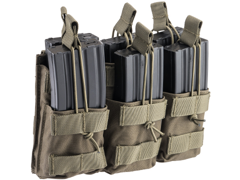 Matrix Double Stack Triple Open Top Magazine Pouch (Color: Ranger Green)