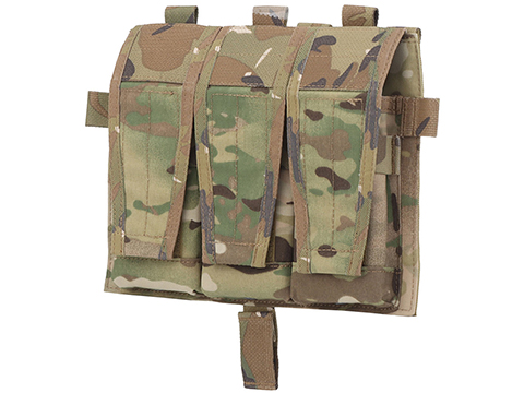 Matrix Closed Top Triple M4 Magazine Pouch Front Flap for Plate Carriers (Color: Multicam)