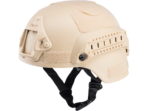 Matrix Children's MICH 2000 Helmet w/ NVG Mount & Side Rails (Color: Tan)