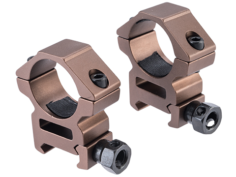 Matrix Aluminum Scope Mounting Rings (Color: Dark Earth / 1 Tube / Short)