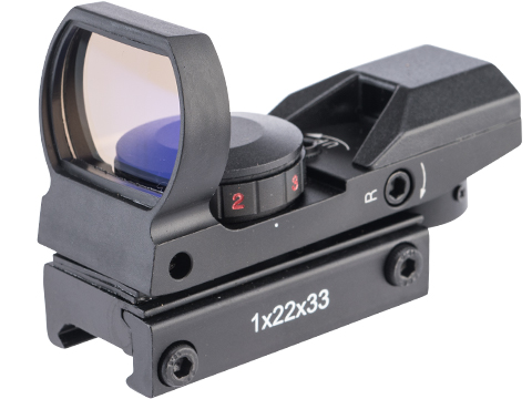 Matrix Quad Reticle Tactical Red/Green Dot Tactical Reflex Sight (Color: Black)