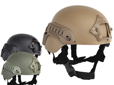 Matrix MICH 2000 Airsoft Helmet w/ NVG Shroud & ACH Rail 