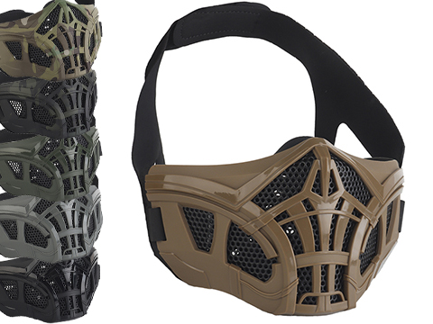 Matrix Scorpion Lower Face Protection Mesh and Rubber Half Mask (Color: Tan)