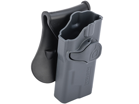 EMG Matrix Hardshell Adjustable Holster for Hudson H9 Series Pistols (Color: Grey / Paddle Attachment)