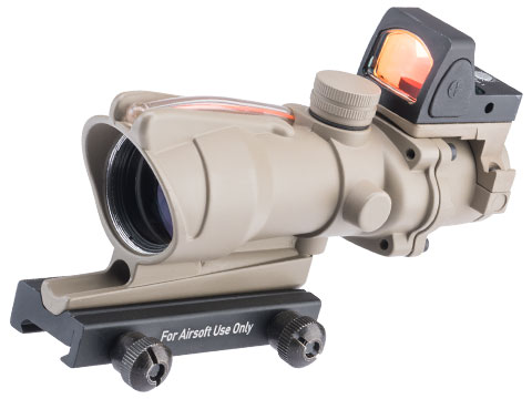 Matrix 4X32 Magnification Illuminated Red Dot w/ Red Dot Sight (Color: Tan)