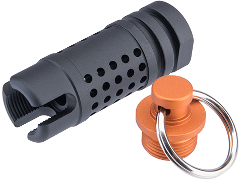 Matrix PLUG Muzzle Protection Keychain + 14mm Flash Hider Set (Type: Hive / 14mm Negative)