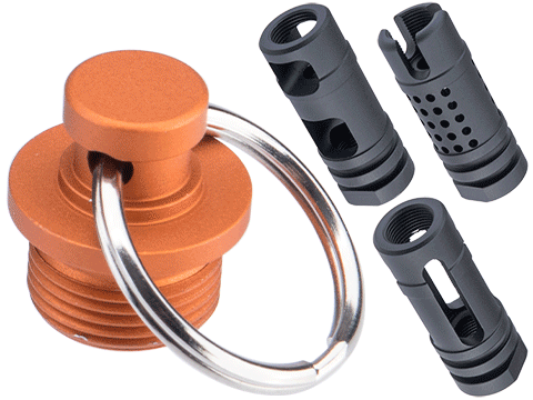 Matrix PLUG Muzzle Protection Keychain + 14mm Flash Hider Set (Type: Muzzle / 14mm Negative)