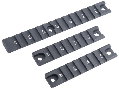 Matrix G36 Handguard Picatinny CNC Rail Set (Color: Black / 2pc Short 1pc Long)
