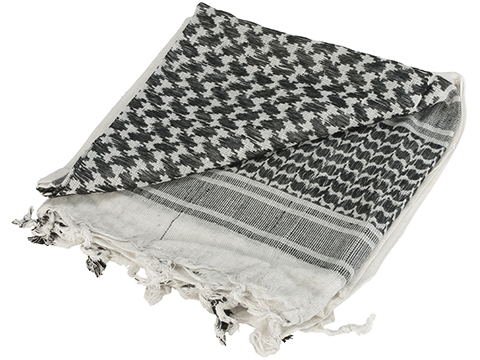 Matrix Woven Coalition Desert Shemagh / Scarves (Color: White - Black)