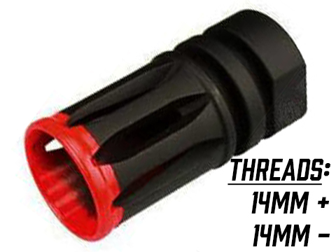 Matrix Steel M4 / M16 Style Orange Painted Flashhider (Thread: 14mm Negative)