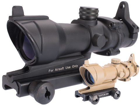 Element 4x32 Rifle Scope with Integrated Iron Sight & Picatinny Mount (Color: Black)