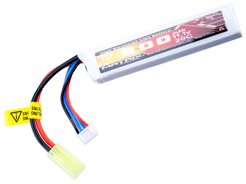 Lancer Tactical 11.1v LiPO Stick Battery Lithium Polymer 900mAh 3s 20c  Compact Airsoft Battery with Tamiya Connector 