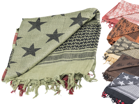 Matrix Woven Stylized Desert Shemagh / Scarves (Color: OD Green - Black Gun)