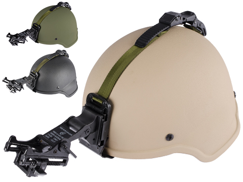 Matrix MICH 2000 Fiberglass Airsoft Helmet w/ NVG Mount & Mount Base 