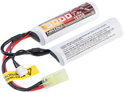 Matrix High Performance 7.4V Butterfly Type Airsoft Li-Ion Battery (Configuration: 3000mAh / 10C / Small Tamiya)