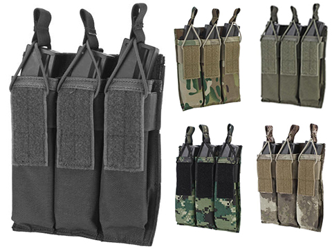 Matrix Airsoft SMG Triple Magazine MOLLE Pouch (Color: Black)