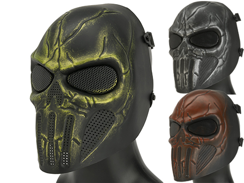 Matrix High Speed Wire Mesh Chastener Skull Mask (Color: Chrome)