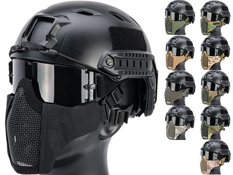 Lancer Tactical Low Profile Iron Face Padded Lower Half Face Mask w/ E –  Simple Airsoft