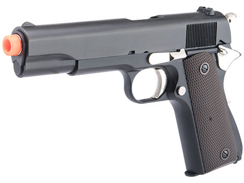 Matrix x Golden Eagle Full Metal M1911A1 Gas Blowback Airsoft Pistol (Color: Two-Tone Black)