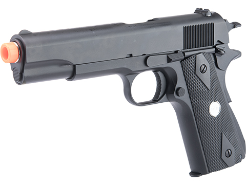 Matrix x Golden Eagle Full Metal M1911A1 Gas Blowback Airsoft Pistol (Color: Black / Diamond Grips)