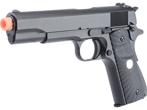 Matrix x Golden Eagle Full Metal M1911A1 Gas Blowback Airsoft Pistol (Color: Black / Eagle Wing Grips)