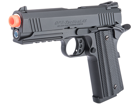 Matrix 1911 4.3 OPS Tactical Gas Blowback Airsoft Pistol (Model: Railed / Slim Textured Grips)