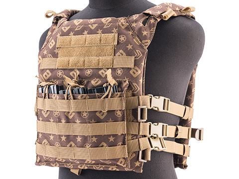 Matrix Level-1 Plate Carrier with Integrated Magazine Pouches (Color: Evike Star)