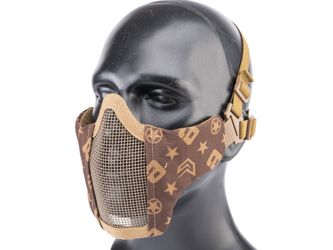 Matrix Low Profile Iron Face Padded Lower Half Face Mask (Color: Evike Star)