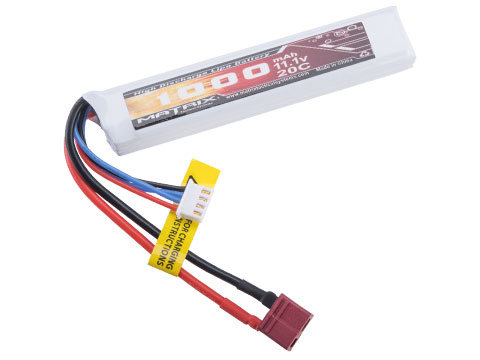 Matrix High Performance 11.1V Stick Type Airsoft LiPo Battery (Model: 1000mAh - 20C / Deans & Long Wire)