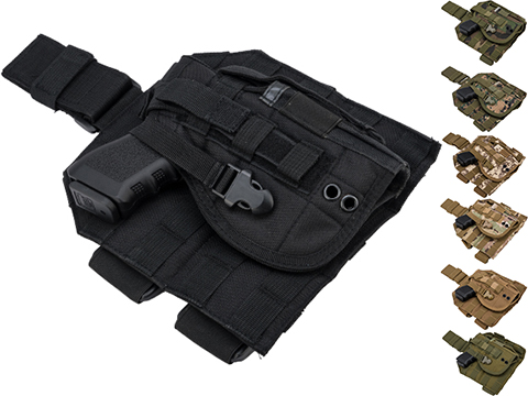 Matrix Tactical Dropleg MOLLE Panel w/ Universal MOLLE Holster 