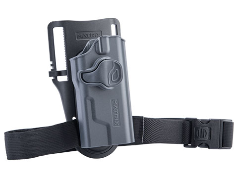 EMG Matrix Hardshell Adjustable Holster for Hudson H9 Series Pistols (Color: Grey / Low Ride Mount)