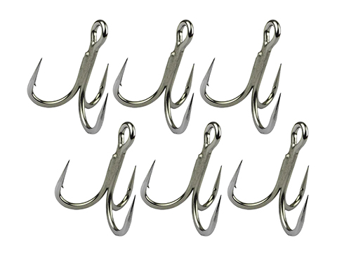 Mustad 5X Strong JAW-LOK In-line Treble Fishing Hook (Size: 5/0