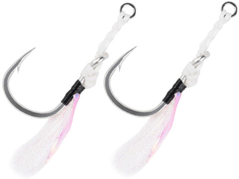 Mustad Saltwater Fishing Heavy Duty Jigging Assist Rig w/ Ring (Size: 6/0 - White)
