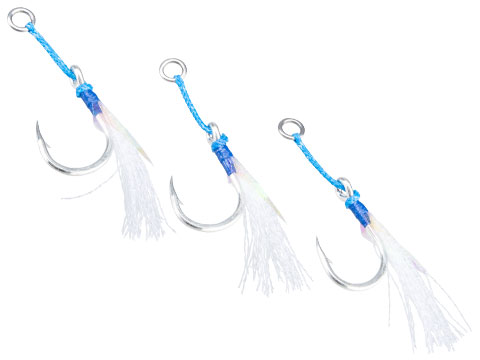 Mustad Ocean Crystal Jigging Assist Rig (Size: 3/0 / Blue w/ Flash & Ring),  MORE, Fishing, Hooks & Weights -  Airsoft Superstore