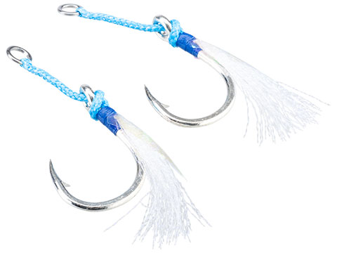 Mustad Ocean Crystal Jigging Assist Rig (Size: 11/0 / Blue w/ Flash & Ring)