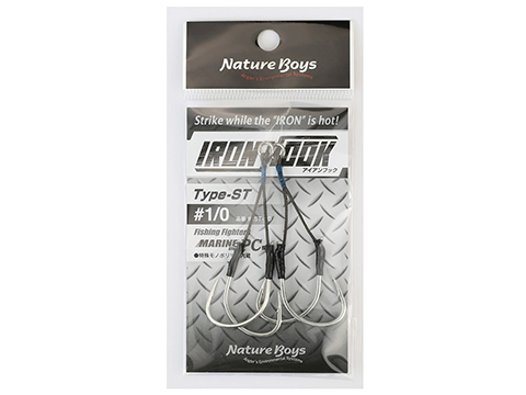 Nature Boys Iron Hook ST Twin Assist Hooks (Size: #5/0)