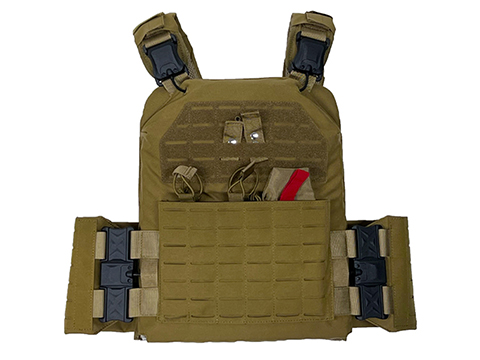 NcSTAR Quick-Release Laser Cut Plate Carrier (Color: Tan / 10x12 ...